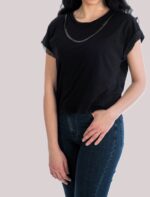 Sharks bay clothing,γυναικεία μπλούζα, με κοντό μανίκι και κολιέ. - Image 3