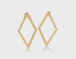 Meet me at the sunset ,Γυναικεία Σκουλαρίκια Ρόμβοι Geometric Gloss – Από Ανοξείδωτο Ατσάλι 304. - Image 2